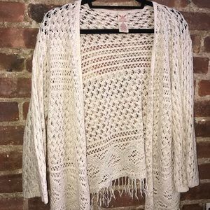 Faded Glory Off white Knit cardigan